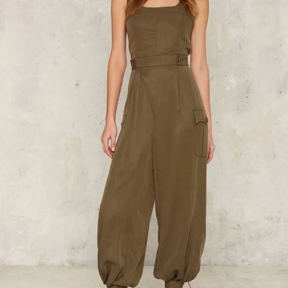 Nasty Gal Collection "Let It Cargo" Jumpsuit XXS - Picture 1 of 7